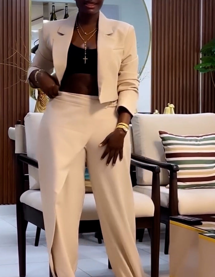 White Slim Two-Piece Sets