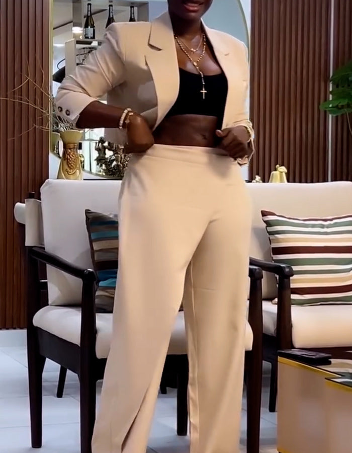 White Slim Two-Piece Sets