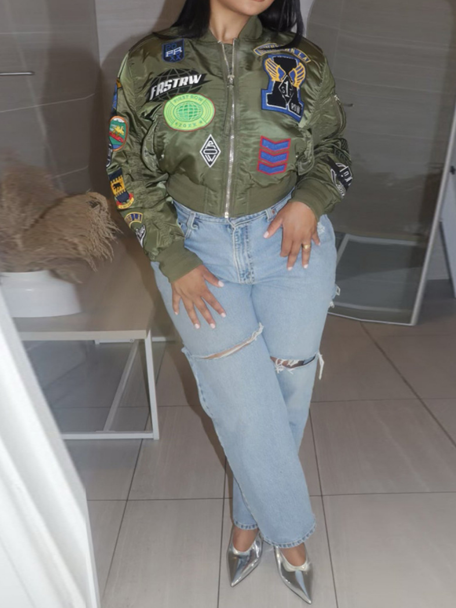 Fab Embroidered Bomber Jacket