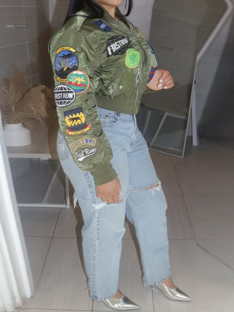 Fab Embroidered Bomber Jacket