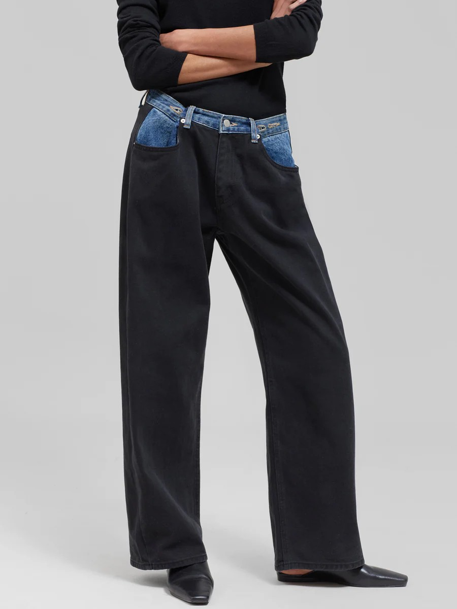 Hayla Contrast Denim Pants