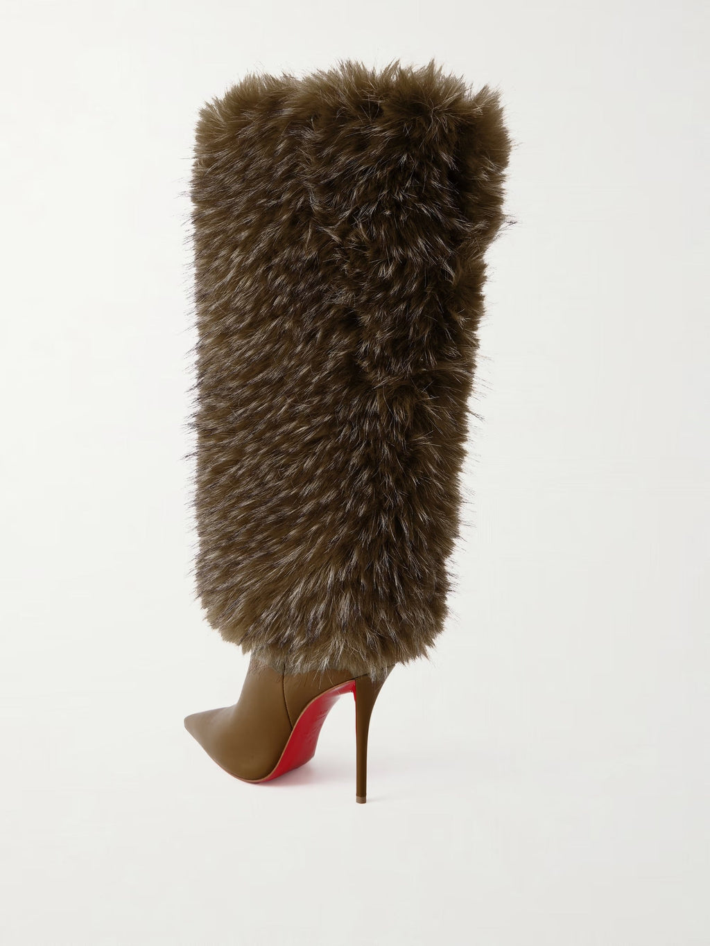 Faux Fur Knee-High Stiletto Boots