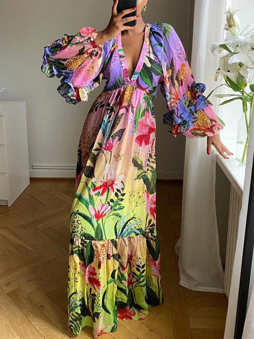 A Line Floral Dress
